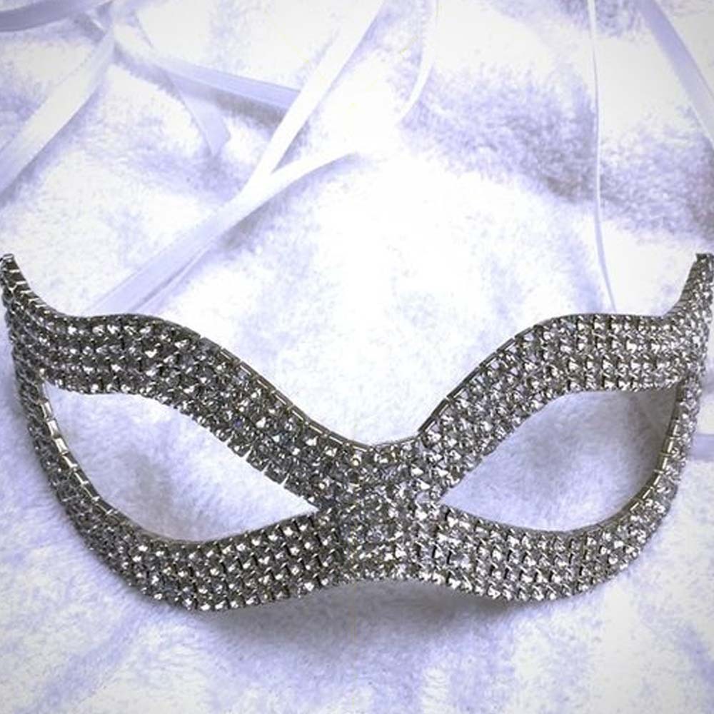 Halloween Costume Accessory Crystal Rhinestone Masquerade Mask